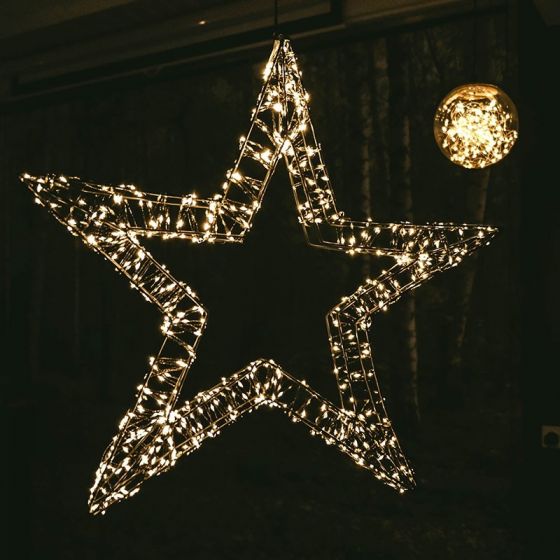 3D 800 Stern Weihnachtsbeleuchtung Kaufen | Extra LEDs warmweiß | Sie