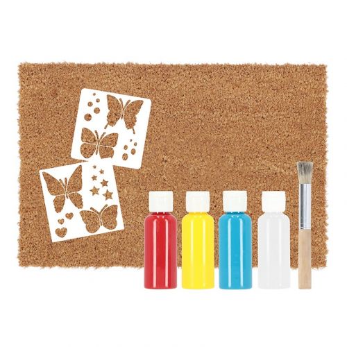 Esschert Design | Fußmatte DIY-Set Schmetterling | Kokos | 60x40 cm