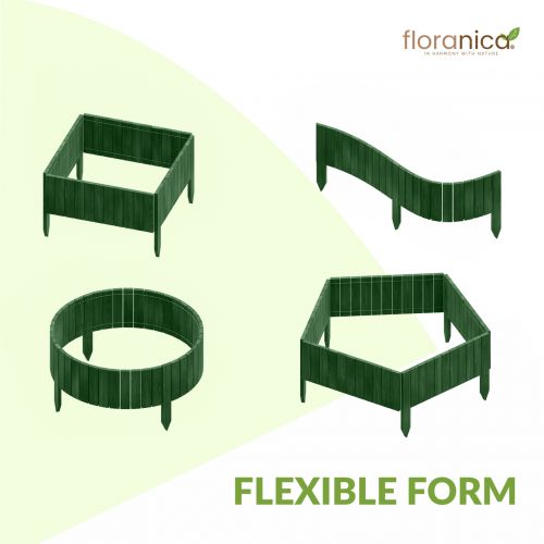 Floranica Flexible Beeteinfassung | 100 x 40 cm | Grün