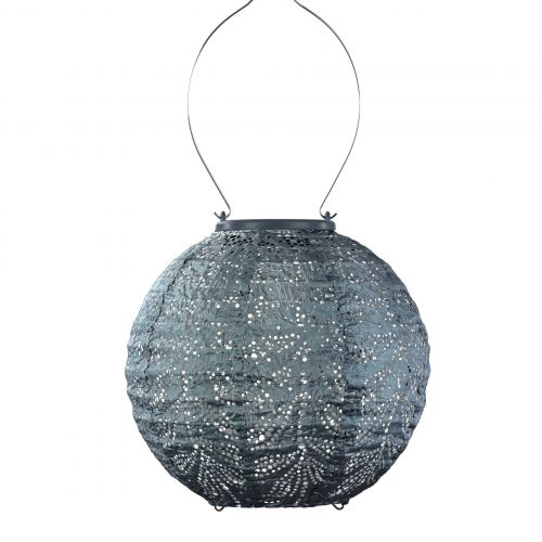 LUMIZ Solar-Lampion Rund Folia | Blau | Ø20 cm