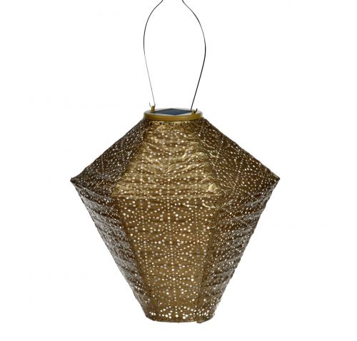 LUMIZ Solar-Lampion Diamant | Sashiko | Gold | Ø28 cm