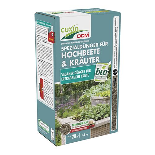 CUXIN DCM | Spezialdünger für Hochbeete & Kräuter | 1,5 kg für 20m²