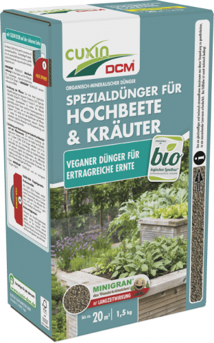 CUXIN DCM | Spezialdünger für Hochbeete & Kräuter | 1,5 kg für 20m²