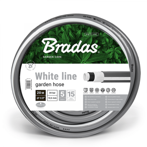 Bradas Gartenschlauch WHITE LINE 3 mm (/2") - 20m - knickfest - 5-lagig