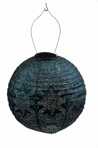 LUMIZ Solar-Lampion Rund | Marrakesh | Petrol | Ø30 cm