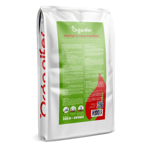 Organifer - Pro Turf & Rasen Dünger - Phasenweise Freisetzung (20 kg – für 665 m2)