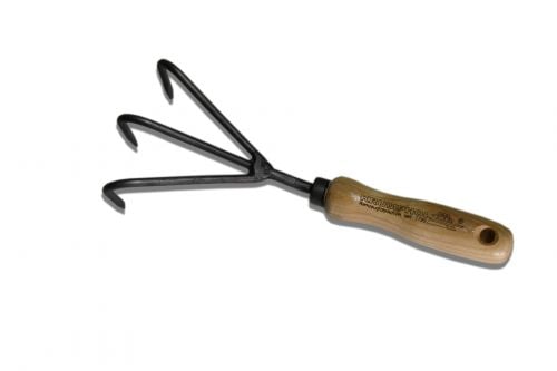 Grubber 3 Zinken (geschmiedet) mit Eschengriff (14 cm)