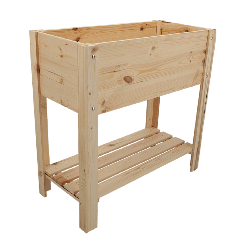 Esschert Design | Hochbeet mit L-Fuß | Helles Holz | S | 80x78x38 cm