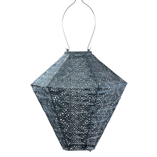 LUMIZ Solar-Lampion Diamant | Lace | Grau | Ø28 cm