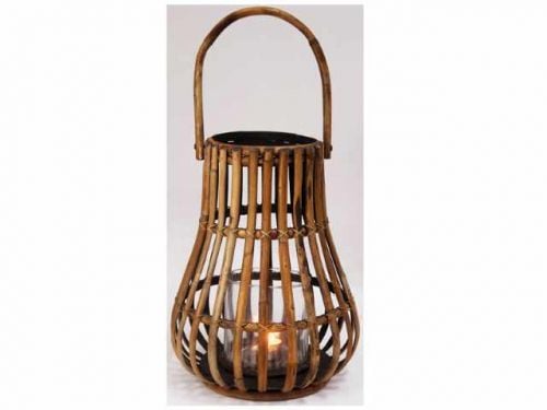 Laterne Rattan Braun Ø 35 cm | Höhe 45 cm