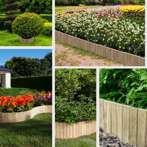 Floranica Rollborder II | Gartenzaun | 200x40 cm | Unbehandelt