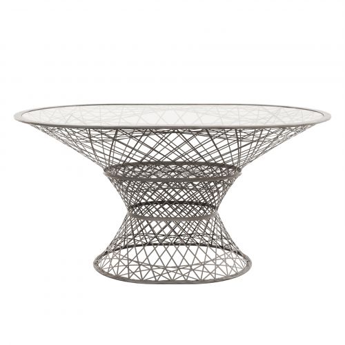 masson® Tisch, oval | 90 x 145 cm | Fiberglas | Grau-Weiß