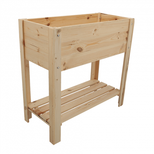 Esschert Design | Hochbeet mit L-Fuß | Helles Holz | S | 80x78x38 cm