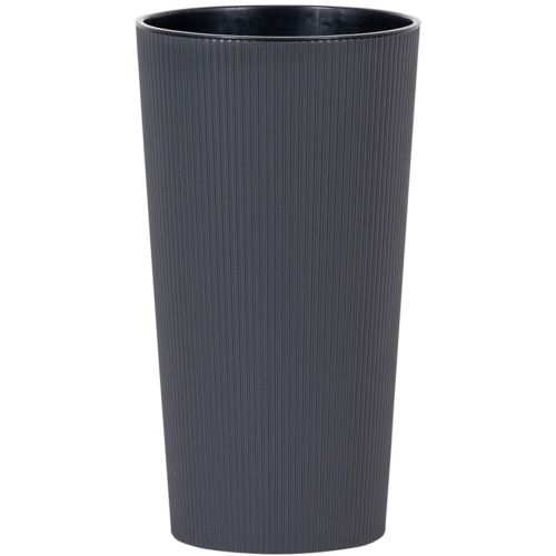 Ronda  Pflanzgefäß 25,5x25,5x46,6 cm, Produkt aus  recycelt polypropylene in anthracite, Einsatz aus  Polypropylen in anthrazit