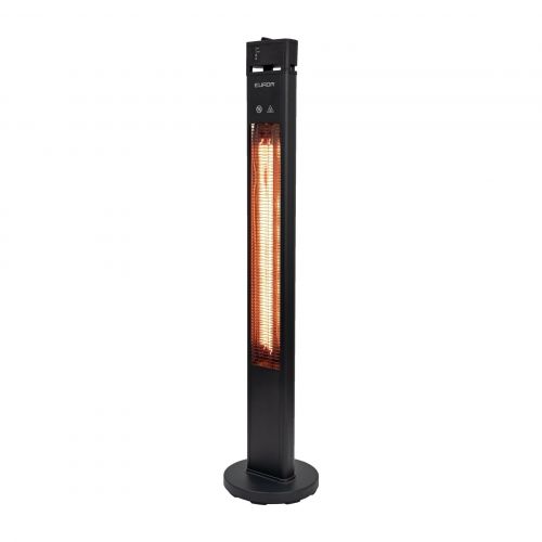 Eurom Q-Tower 2000 Watt | Stehende Terrassenheizung mit Carbonlampe | 28x28x131 cm