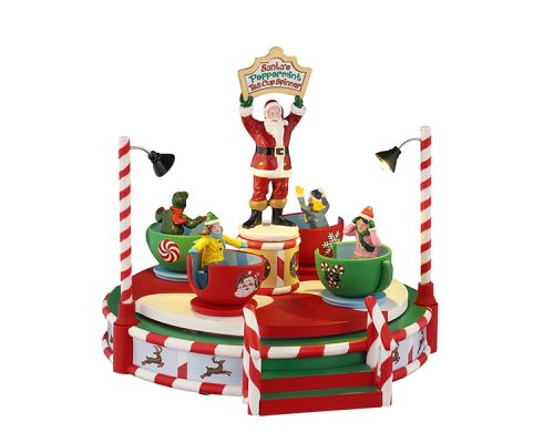 LEMAX Santa's Peppermint Teacup Spinner | mit 4.5V Adapter