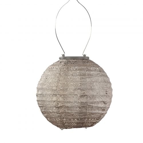 LUMIZ Solar-Lampion Rund | Spectare | Helltaupe | Ø20 cm