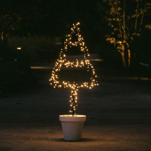 Unikate Weihnachtsbaum Gartenstecker | 120cm | inkl. 300 LED-Lichtern