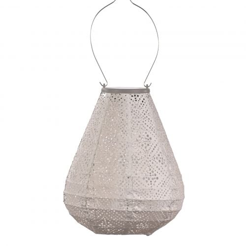 LUMIZ Solar-Lampion Tulpe | Topaze | Helltaupe | Ø20 cm