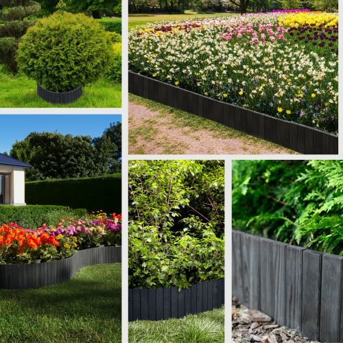 Floranica Rollborder II | Gartenzaun | 200x30 cm | Anthrazit