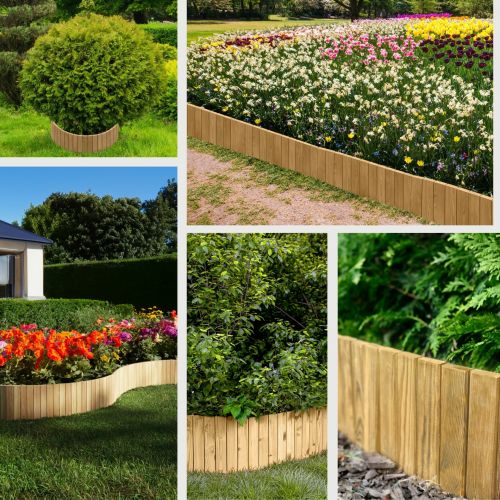 Floranica Rollborder II  | Gartenzaun | 200x30 cm | Natur