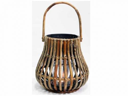 Laterne Rattan Braun Ø 37 cm | Höhe  35 cm