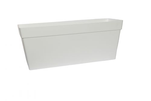 Klassische Matte Blumenbox | Weiß | 85x30x34 cm