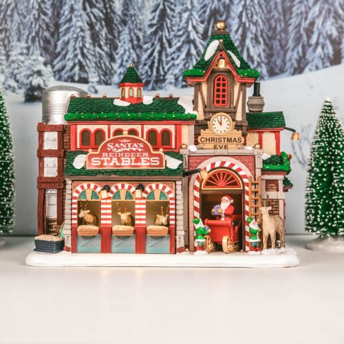 LEMAX Santa's Reindeer Stables