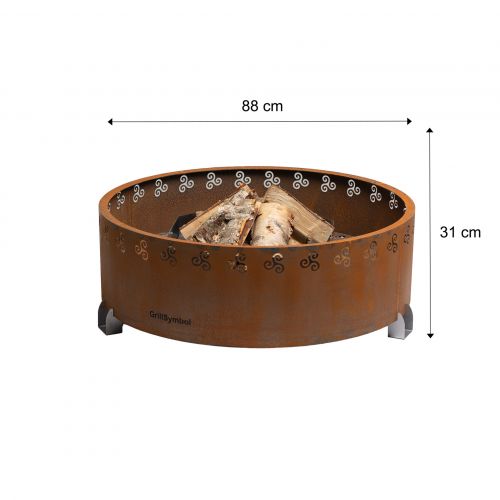 GrillSymbol Cortenstahl Feuerschale Legend  ∅ 88 cm