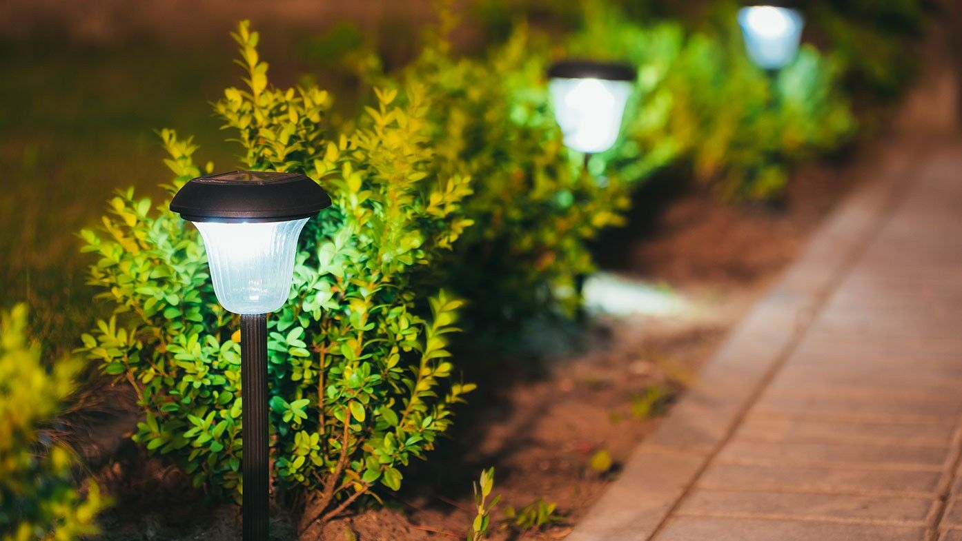 Solarlampen im Garten